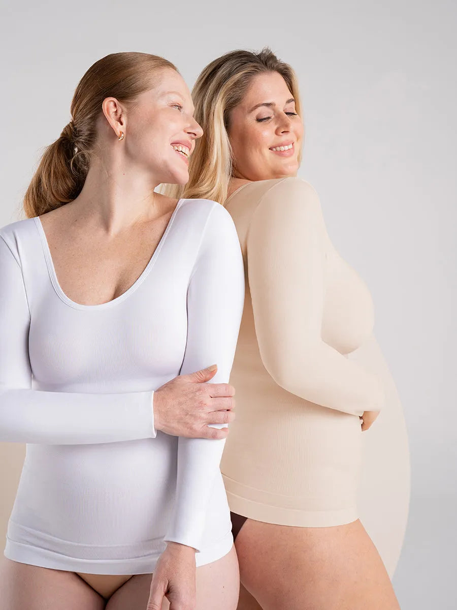 Camiseta Moldeadora de Manga Larga Glow Essentials™ – Comodidad Todo el Día