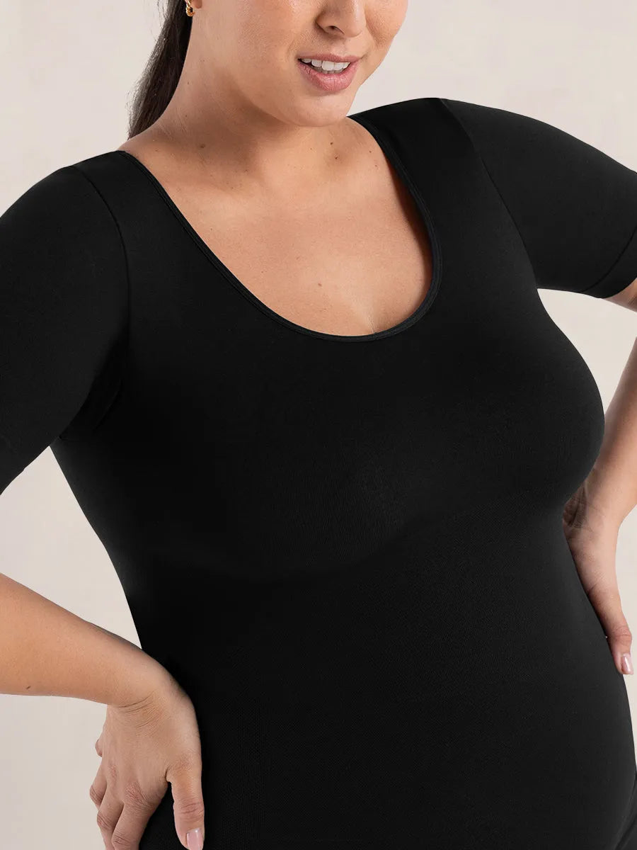 Camiseta Moldeadora Glow Essentials™ | Manga Corta Invisible